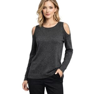 Michael Kors Cold Shoulder Knit Sweater Scoop Neck Size L
